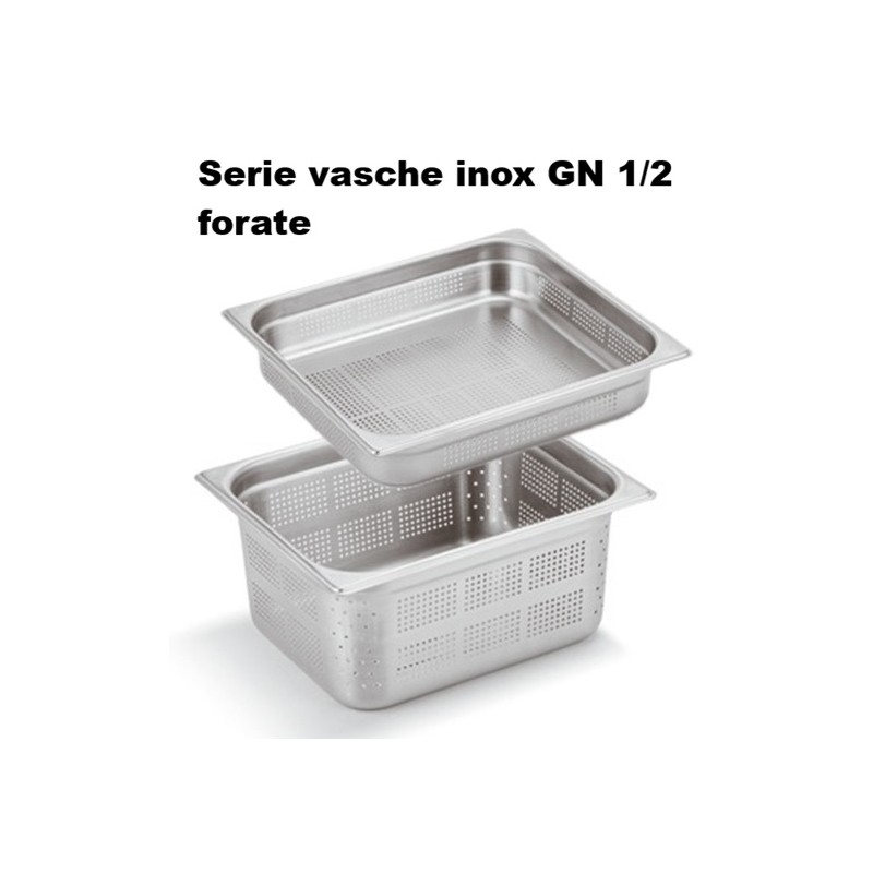VASCA INOX FORATA GN 1/2  - 3091999 | Novalberghiera