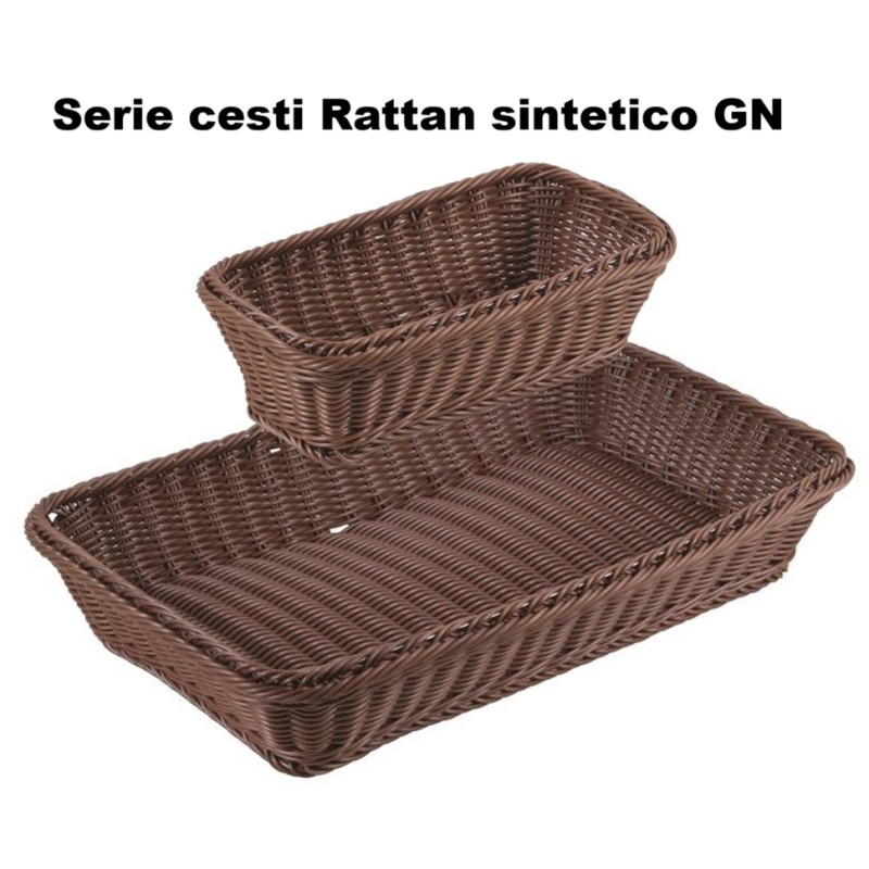 SERIE CESTI RATTAN GN MARRONE