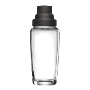 SHAKER IN VETRO C/NERO
