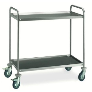 CARRELLO INOX 2P 80x50