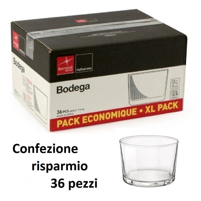 CONFEZIONE N.36 BICCHIERI BORMIOLI  BODEGA cl.22  - 5206122 | Novalber