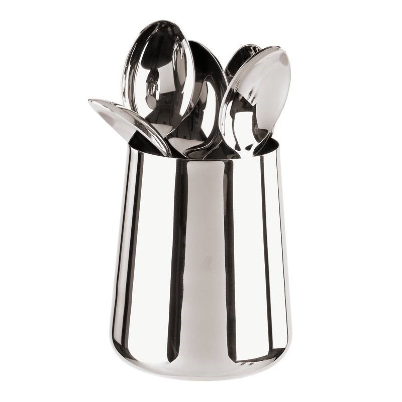 PORTA CUCCHIAINI INOX Øcm 6x9h  - 581010 | Novalberghiera