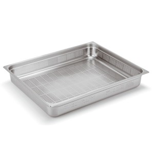 VASCA INOX FORATA GN 2/1x10h  - 3088010 | Novalberghiera