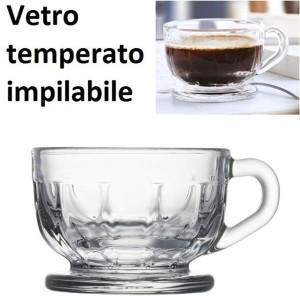 TAZZA CAFFE' VETRO FLORE cl. 10  - 2574000 | Novalberghiera