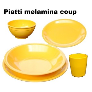 SERIE PIATTI MELAMINA GIALLO