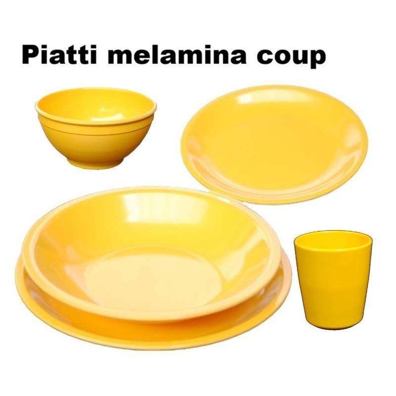 SERIE PIATTI MELAMINA GIALLO