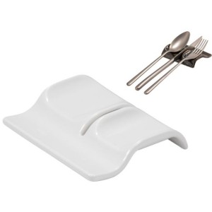 BIANCO APPOGGIA POSATE cm10x8  - 1069001 | Novalberghiera