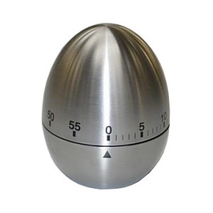 TIMER MECCANICO UOVO INOX  - 3708005 | Novalberghiera