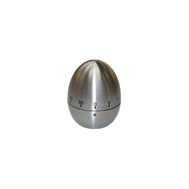 TIMER MECCANICO UOVO INOX  - 3708005 | Novalberghiera