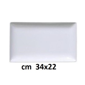 WHITE PIATTO RETT.34x22
