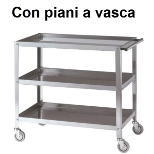 CARRELLI INOX PIANI A VASCA  - 2362999 | Novalberghiera