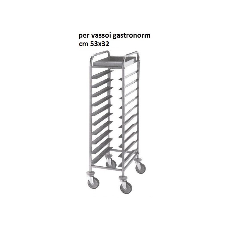 CARRELLO 12 VASSOI GN1/1 45x60  - 2542012 | Novalberghiera