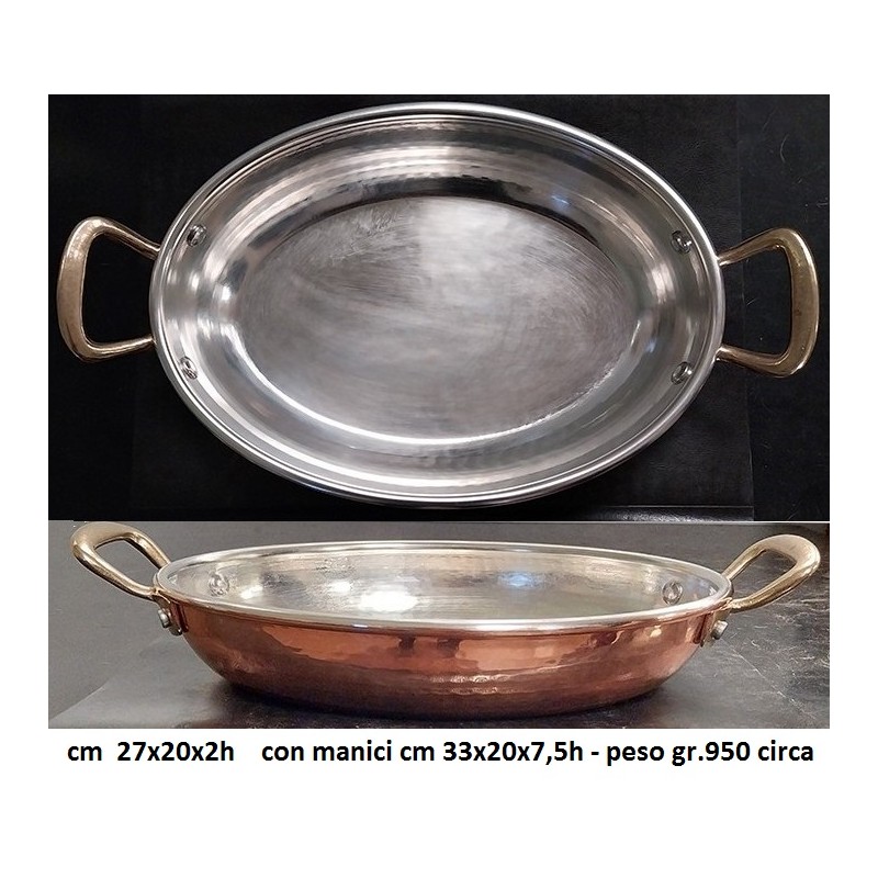 TEGAME RAME OVALE 2M.cm 27x20  - 3412027 | Novalberghiera