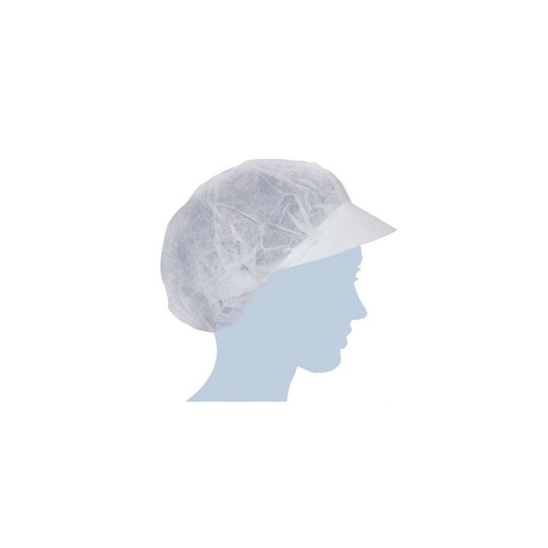 100 CUFFIE BIANCO C/VISIERA  - 3590002 | Novalberghiera