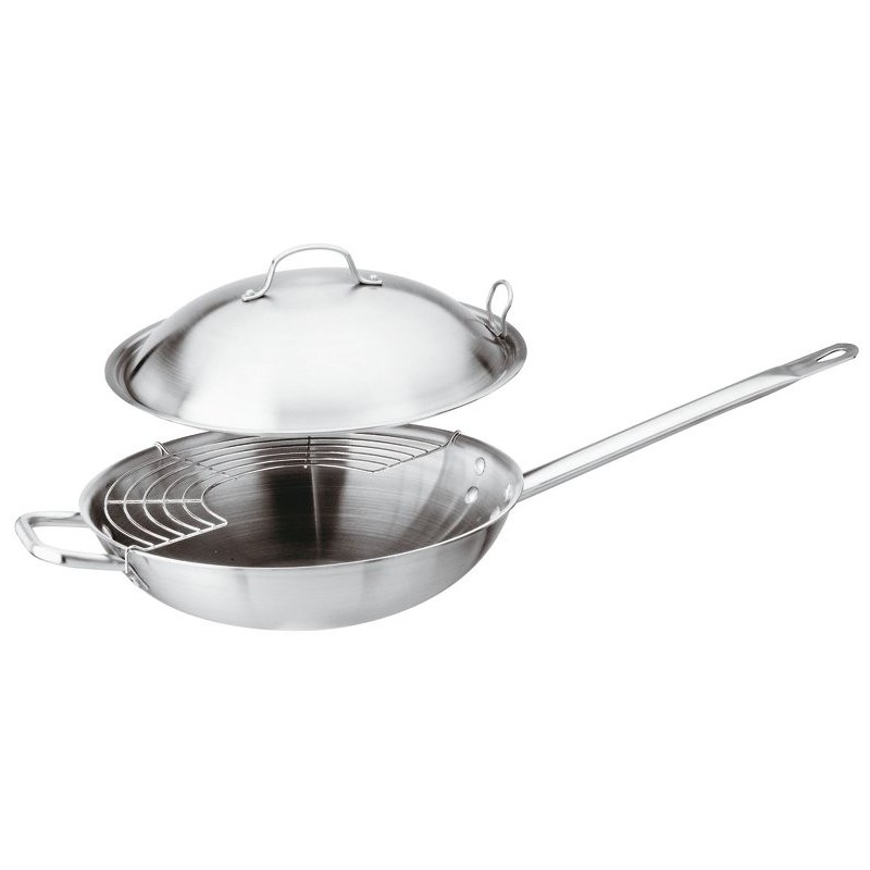 WOK C/GRI+COP.INOX/TRI cm32  - 4957032 | Novalberghiera