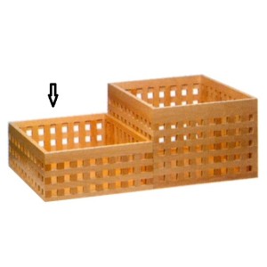 CESTA PANE LEGNO 34x26x12h  - 4966012 | Novalberghiera