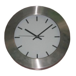 OROLOGIO MURO INOX cm 30 -073960  - 5235001 | Novalberghiera