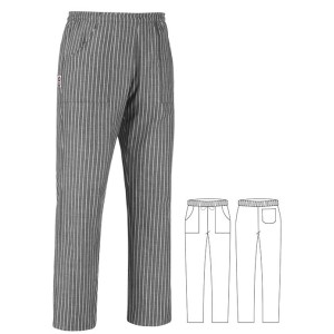 PANT.CUOCO GREY STRIPE XXL 58/60  - 5449160 | Novalberghiera