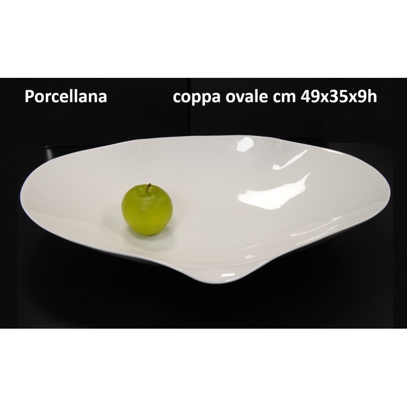 COPPA PORCELLANA cm 49x35x9h  - 5695002 | Novalberghiera