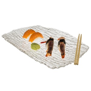 PIATTO VETRO PAROS cm 36x24  - 7001003 | Novalberghiera