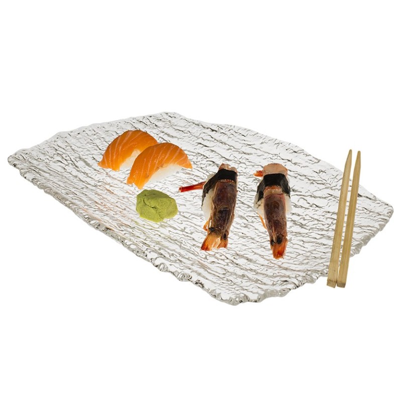 PIATTO VETRO PAROS cm 36x24  - 7001003 | Novalberghiera