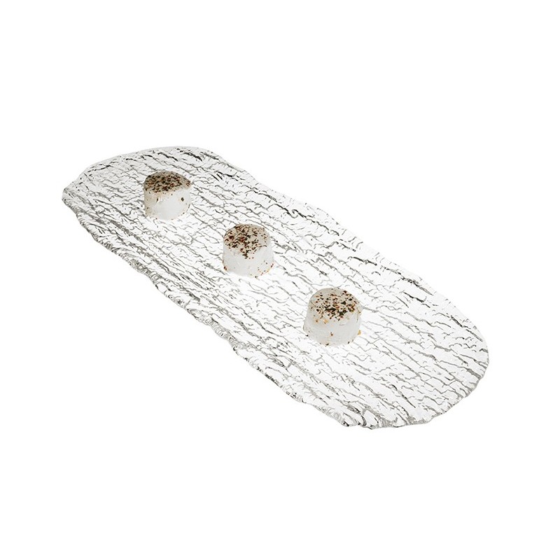 PIATTO VETRO PAROS cm 47x17  - 7001004 | Novalberghiera