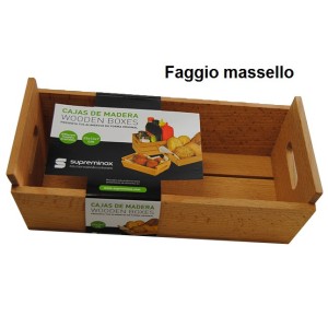 CASSETTA LEGNO cm 25x13x7h  - 723025 | Novalberghiera