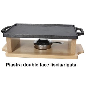 PIASTRA GRILL C/SUPP cm 37x23  - 1411001 | Novalberghiera