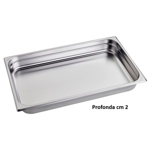 VASCA GN INOX 1/1 cm53x32,5x2h  - 3081002 | Novalberghiera
