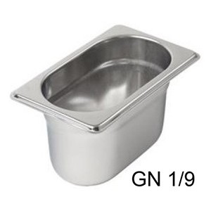VASCA GN INOX 1/9 cm17,6x11x6,5h  - 3086106 | Novalberghiera