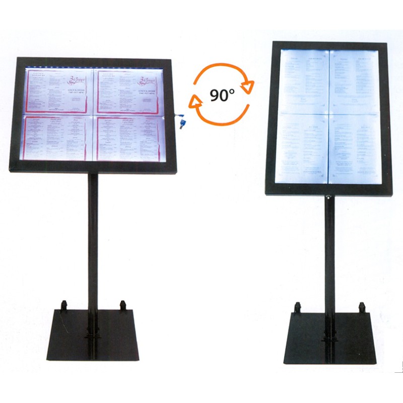 BACHECA A LED NERA cm 50x144h  - 1015000 | Novalberghiera