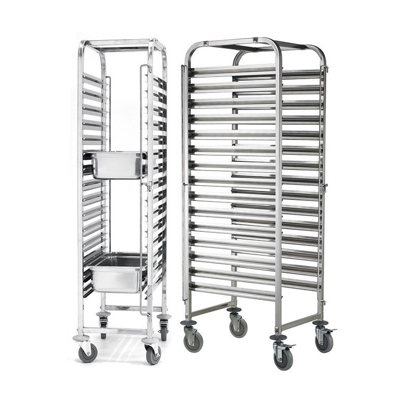 CARR.INOX 15 TEGLIE GN 53x32  - 1019001 | Novalberghiera