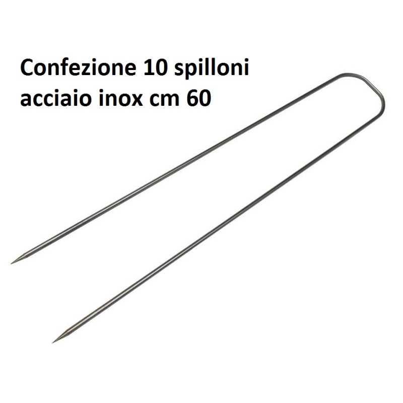N.10 SPILLONI INOX PANETT.cm 60  - 1202007 | Novalberghiera