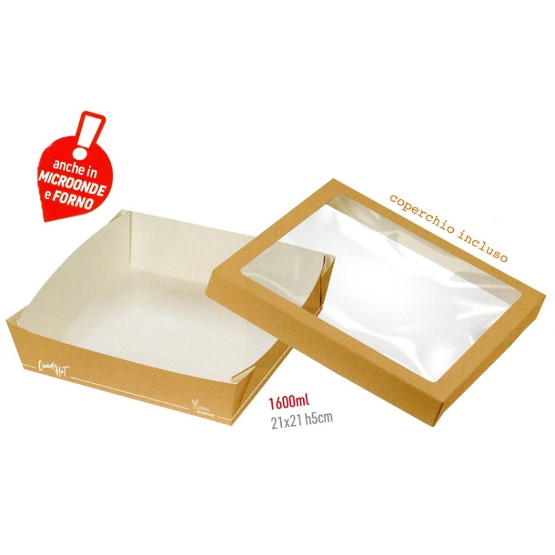 N.25 FOOD BOX cm 21x21-1600 ml.  - 1391072 | Novalberghiera
