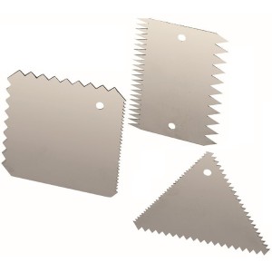 SET 3 RASCHIETTI PETTINE INOX  - 3837003 | Novalberghiera