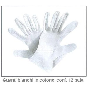 N.12 PAIA GUANTI BIANCHI SERVIZIO