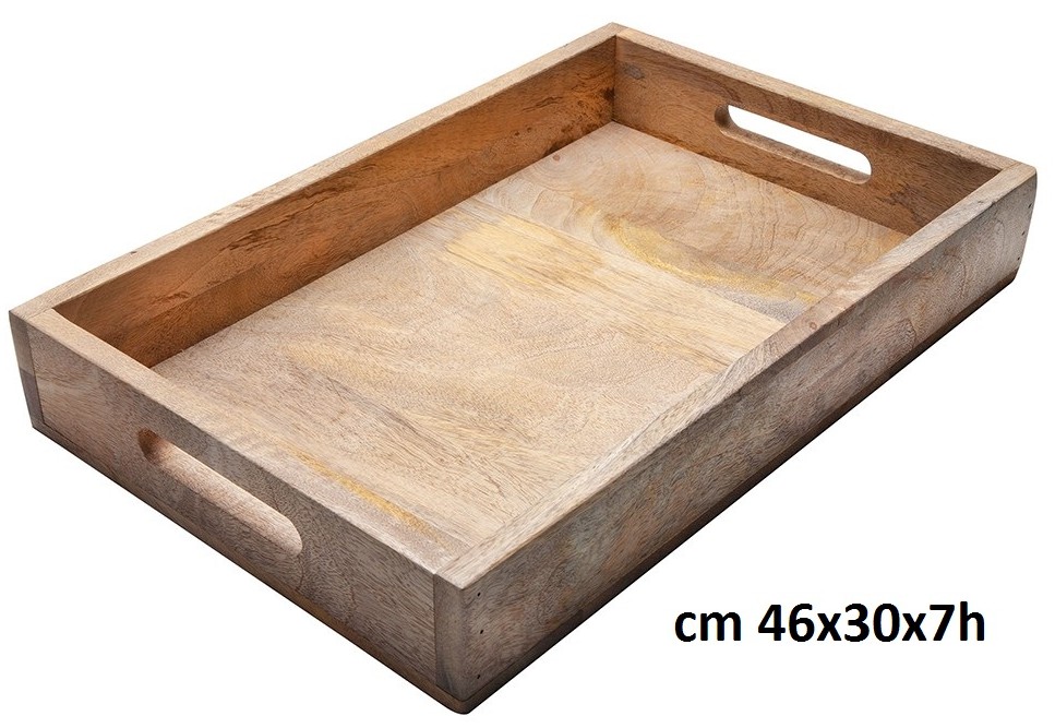 VASSOI LEGNO cm 46x30x7h - 1102146