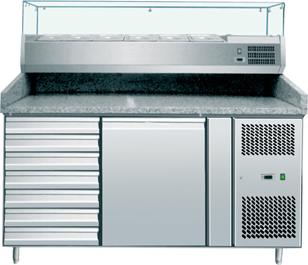 BANCO PIZZA C/VETRINA Ak cm 154x80|Novalberghiera