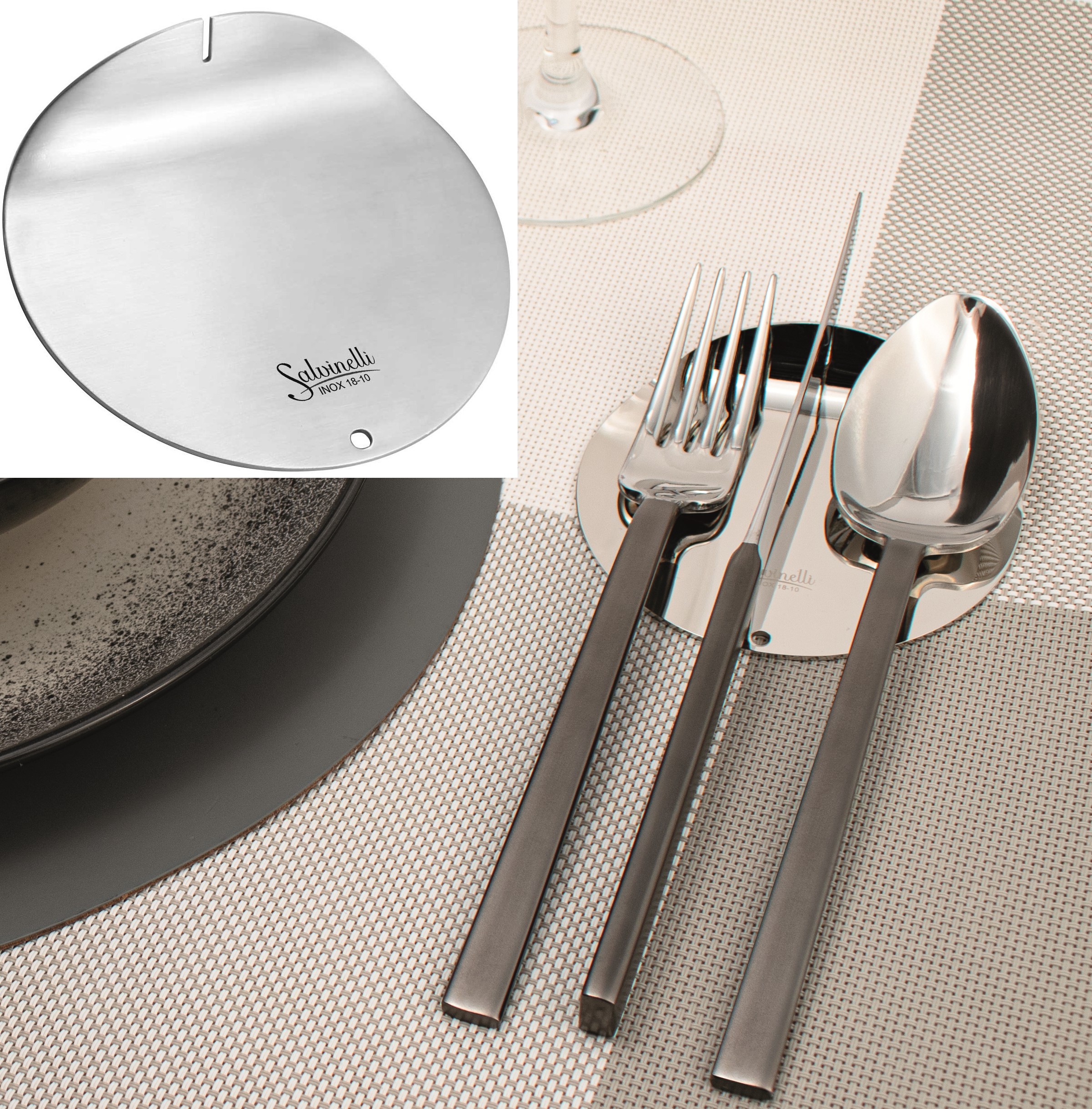 vancasso Posate Acciaio Inox 12 persone, Posate 48 Pezzi in Acciaio Inox  18/10 Servizio, 12 Cucchiaio, 12 Forchetta, 12 Coltelli da Tavola, 12  Cucchiaino Tè, Design Lucido : : Casa e cucina