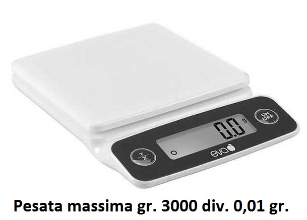 BILANCIA CUCINA kg.3:0,1gr - 3421004