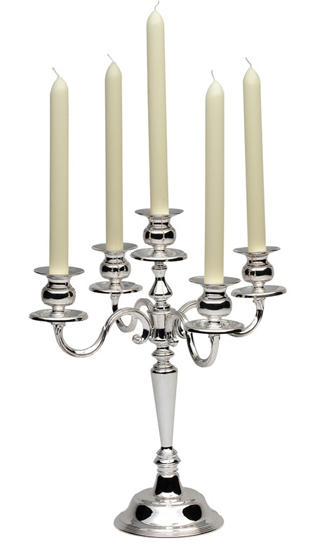 CANDELABRO SILVER PL.5F|Novalberghiera