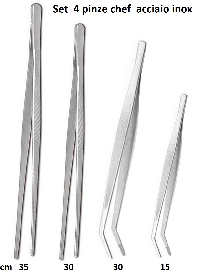 SET 4 PINZE CHEF INOX - 3588010