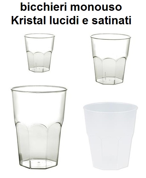 BICCHIERI MONOUSO KRISTAL